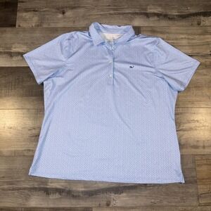 Vineyard Vines Performance Button Shirt Mens XL Blue Golf Stretch
